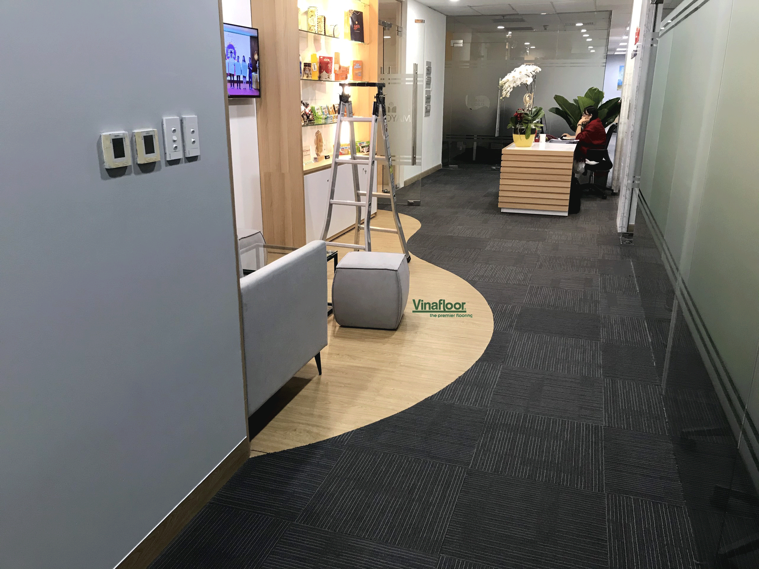 Công trình thi công sàn nhựa và thảm trải sàn cho công ty Việt An
